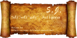 Sóvágó Julianna névjegykártya